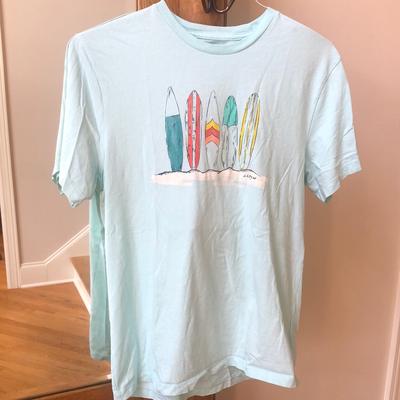 J. Crew Shirts | J. Crew Men's Surf Board Graphic T-Shirt Like New Size Medium | Color: Green/White | Size: M