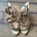 Madewell Shoes | Madewell Maria Gold Leather Block Heel Sandal. Size 9. | Color: Gold | Size: 9