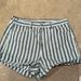 American Eagle Outfitters Shorts | Blue And Whites Stripped Jean Shorts From American Eagle | Color: Blue/White | Size: L