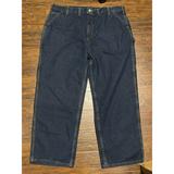 Carhartt Jeans | Carhartt Men's 44 X 30 Dark Wash Blue Carpenter Jeans Dungaree Fit | Color: Blue | Size: 44