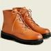 J. Crew Shoes | J. Crew - Gwen Lug-Sole Lace-Up Boots In Polished Leather | Color: Brown | Size: 10.5