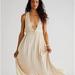 Free People Dresses | Free People Endless Summer Showstopper Midi Maxi Halter Dress Ivory Tan | Color: Tan/White | Size: S