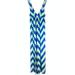 J. Crew Dresses | J Crew Long Chevron Striped Maxi Dress Womens Medium V-Neck Stretch Multicolor | Color: Blue | Size: M