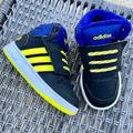 Adidas Shoes | Adidas Toddler Boys Size 8k No Tie Velcro Shoe | Color: Blue/Yellow | Size: 8b