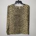 J. Crew Tops | J. Crew Leopard Print Blouse Size 4 Beige Long Sleeve Women's | Color: Black/Tan | Size: 4