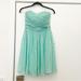 J. Crew Dresses | J. Crew Arabelle Strapless 100% Silk Dress Size 2 Like New Condition Nwot Aqua | Color: Blue | Size: 2