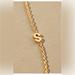Anthropologie Jewelry | Anthropologie 14 K Gold Plated Monogram Chain Necklace Letter S | Color: Gold | Size: 18”