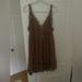 Free People Dresses | Beautiful Lace And Chiffon Free People Mini Dress | Color: Brown | Size: L