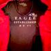 American Eagle Outfitters Tops | Black Faded Thin Ae Grunge Small T Shirt | Color: Black/Gold | Size: S