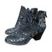 Jessica Simpson Shoes | Jessica Simpson Women's Velvet Ankle Boots Sz 6.5 Black Gray Paisley Floral Chic | Color: Black/Gray | Size: 6.5