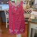 Lilly Pulitzer Dresses | Euc Lilly Pulitzer Dolly Dress Embroidered Shorty Pink 10 | Color: Pink/White | Size: 10