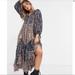 Free People Dresses | Free People Estelle Chiffon Maxi Dress | Color: Blue/Cream | Size: S/M