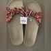 American Eagle Outfitters Shoes | American Eagle Outfitters Red Bandana Slides | Color: Red/Tan | Size: 9