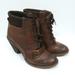 Anthropologie Shoes | Anthropologie Schuler & Sons Wingtip Leather Boots 39 | Color: Brown | Size: 8