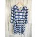 Anthropologie Dresses | Anthropologie Maeve Devery Dress White Blue Plaid Bohemian Casual S | Color: Blue/White | Size: S