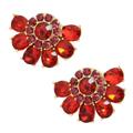 Kate Spade Jewelry | Kate Spade Bright Ideas Red Cluster Stud Gold Earrings | Color: Gold/Red | Size: Os