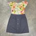 Anthropologie Dresses | Anthropologie Dress. Size 10. Grey Bottom And Silk Floral At Top. | Color: Gray/Pink | Size: 10