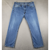 Levi's Jeans | Levis 505 Jeans Mens 40x32 Blue Denim Straight Leg Rocker Distressed Basic | Color: Blue | Size: 40