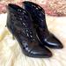 Nine West Shoes | Black Nine West Laser-Cut Bootie | Color: Black | Size: 6.5