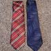 Burberry Accessories | Burberry Ties 2 Ct Red Burgundy Silver Maroon Black Blue Navy | Color: Red/Silver | Size: Os