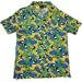 Disney Shirts | Disney Mickey Mouse Aloha Hawaiian Button Down Shirt. Men's Size M. | Color: Blue/Green | Size: M