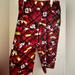 Disney Intimates & Sleepwear | Mickey Mouse Red Furry Fleece Pajama Oversized Bottoms Pj Pants Disney Xl | Color: Black/Red | Size: Xl