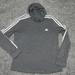 Adidas Tops | Adidas T-Shirt Women Size S Gray Long Sleeves Hooded Logo Climalite | Color: Gray | Size: S