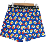 American Eagle Outfitters Underwear & Socks | American Eagle Mens S Boxer Shorts Christmas Emoji Santa Spellout Blue Red | Color: Blue | Size: S