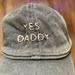 Brandy Melville Accessories | Brandy Melville Daddy Embroidery Hat Cap Grey White Vintage Daddy | Color: Gray/White | Size: Os