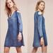 Anthropologie Dresses | Cloth & Stone Anthropologie Blue Denim Chambray Open Shoulder Dress Medium M | Color: Blue | Size: M