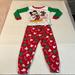 Disney Pajamas | Disney Boys Red Green Christmas Mickey Mouse Pajama Set 4t Snug Fitting | Color: Green/Red | Size: 4tb