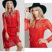 Free People Dresses | Free People Lace Crochet Boho Midi Dress | Color: Red | Size: S