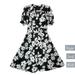 Lularoe Dresses | Lularoe Small Skyler Dress Black With White Flower | Color: Black/White | Size: S