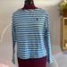 Levi's Tops | Levi’s Women’s Striped Long Sleeve Cropped Shirt Small Blue And White Balloon | Color: Blue/White | Size: S
