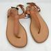 Torrid Shoes | New Torrid Tan Cognac Buckle T Strap Sandals - Size 8ww | Color: Tan | Size: 8