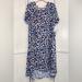 Lularoe Dresses | New Plus Size 2x Lularoe Carly Dress | Color: Purple/White | Size: 2x