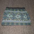 American Eagle Outfitters Skirts | American Eagle Outfitters Aztec Print Boho Skirt Size 10 | Color: Blue/Green | Size: Various