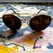 Ray-Ban Accessories | Barely Worn Custom Ray Ban Sunglasses With Leather Detail On Front | Color: Brown/Gold | Size: Os