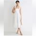 J. Crew Dresses | J. Crew New Apron White Square Neck Sleeveless Midi Dress Nwt Size 16 | Color: White | Size: 16
