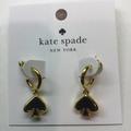 Kate Spade Jewelry | Kate Spade New Navy Spade Huggie Earrings | Color: Blue/Gold | Size: 1" Drop