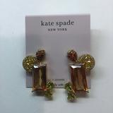 Kate Spade Jewelry | Kate Spade New Pink Glass With Drink Accouterments | Color: Green/Pink | Size: 1-1/2" Drop