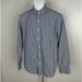 J. Crew Shirts | J Crew Mercantile Flex Men's Blue Check Plaid L/S Shirt Cotton Sz Med | Color: Blue/White | Size: M