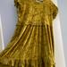 Anthropologie Dresses | Anthropologie Yellow Floral Cotton Ruffle Dress | Color: Gold/Yellow | Size: S