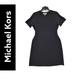 Michael Kors Dresses | Michael Kors Black Women Dress Size Medium Trapeze Short Sleeved Cold Shoulder | Color: Black | Size: M