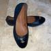 Coach Shoes | Coach Leather Ballet Flat Matte Black/Patent Leather Toe | Color: Black | Size: 7.5