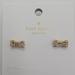 Kate Spade Jewelry | Kate Spade Ready Set Bow Earrings | Color: Gold/White | Size: Os