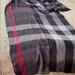 Burberry Accessories | New Burberry Check Print Lightweight Purple Satin Silk Scarf Wrap | Color: Gray/Purple | Size: Os