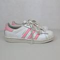 Adidas Shoes | Adidas Superstar Girls Women’s 5.5 S81019 White Pink Gold Running Shoes | Color: Pink/White | Size: 5.5