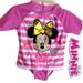 Disney Swim | Disney’s Minnie Mouse 2-Piece Rash Guard Swim Set Size 12m Officially Licensed | Color: Pink/White | Size: 12mb