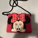 Disney Accessories | Disney Minnie Mouse Small Crossbody Bag Pink Polka Dot Bow Strap Purse | Color: Black/Pink | Size: Osg